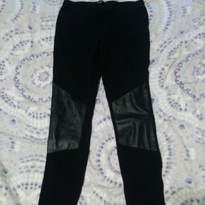 Forever 21 Leather-Block Leggings